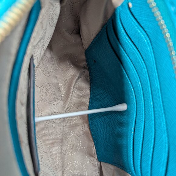 Michael Kors Crossbody Bag Teal Small - Picture 2 of 6